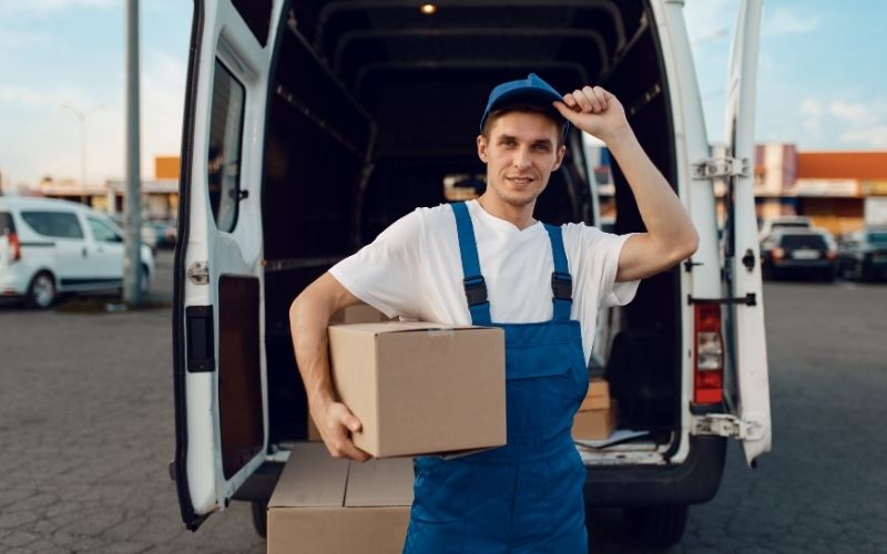 Professional Man With Van Moving Support